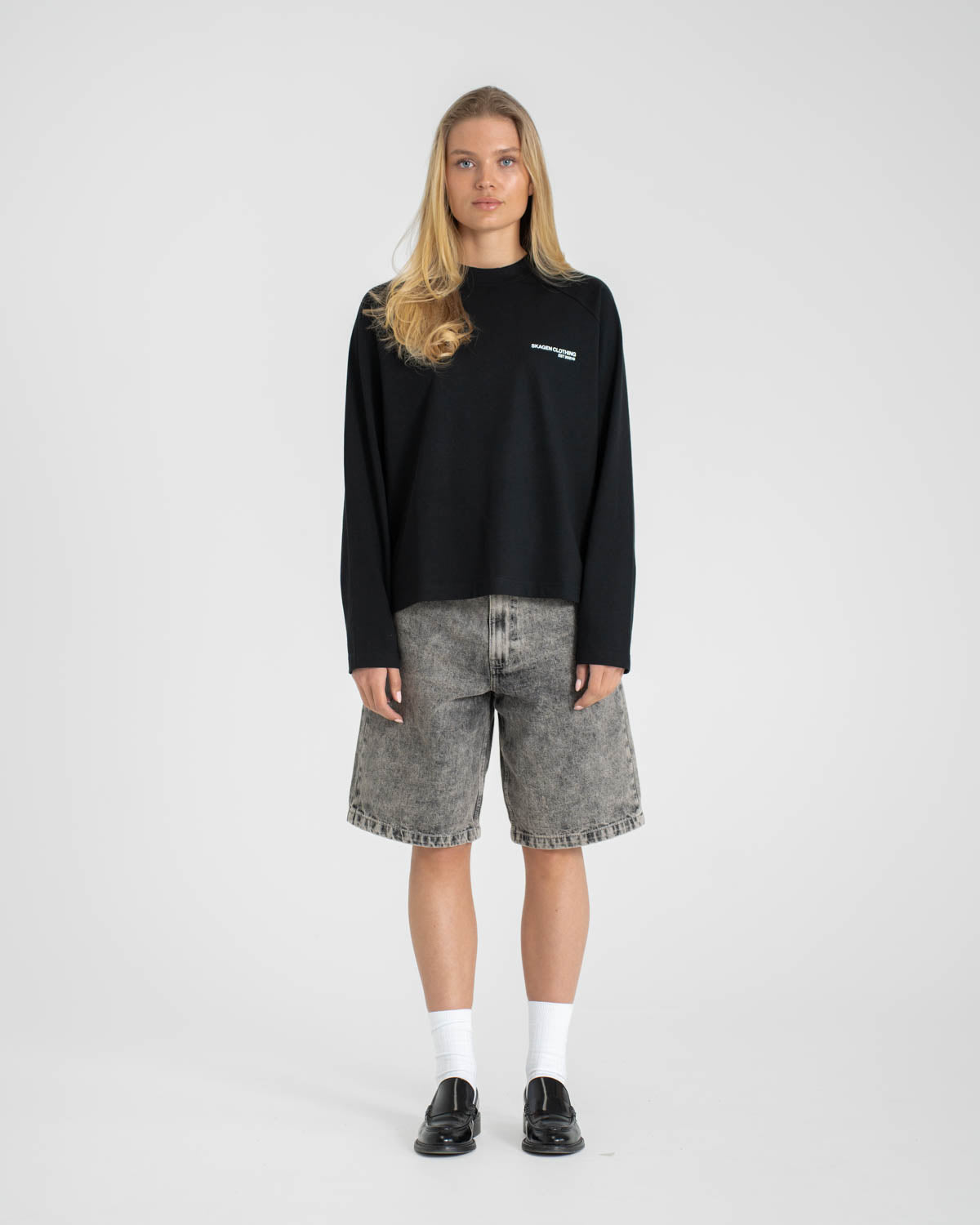 Everyday Essential Raglan Longsleeve Black dame